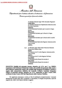 NOTA MIUR MOBILITÀ A.S. 2020/21